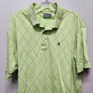 Izod Polo Shirt Large Green‎ Short Sleeve Golf Shirt Casual Office B517